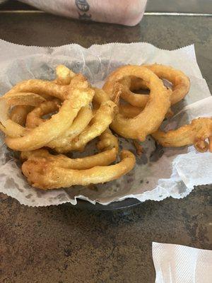 $13 for onion rings..comes out to $1.25 per onion ring