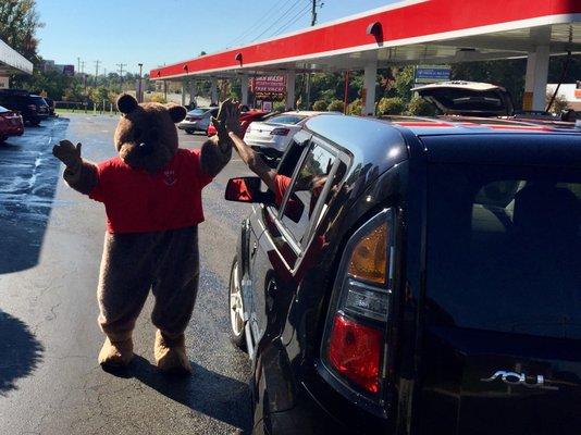 Bear 3-Minute Express Car Wash says, "THANK YOU" for your business. We appreciate your support.