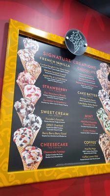 Signature creations menu