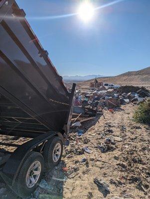 Every job we do goes directly to the dump not our streets, valley's or desert's