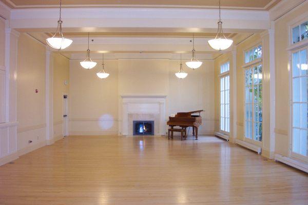 The Ballroom that can be rented for events. Includes ample tables and seating if needed and includes access to the kitchen.