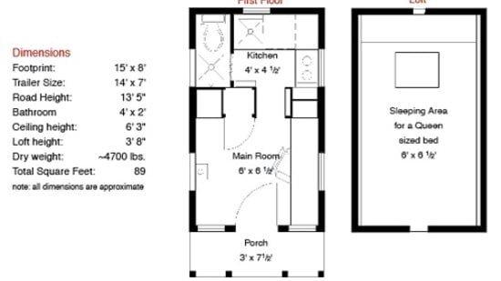 Layout of a tiny house