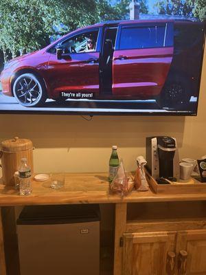 TV and Coffee maker