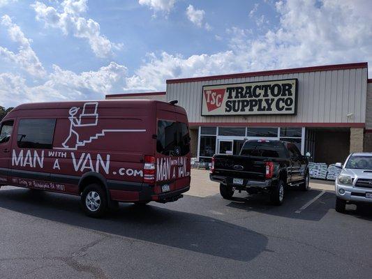 You don't have to be rural to love Tractor Supply Co.  Sicklerville, NJ is just 25 minutes away from Philly, a quick hop for Man With A Van!