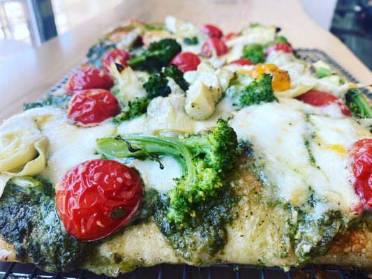 Artichoke, Pesto, Broccoli, Marinated Tomatoes and Fresh Ovalini