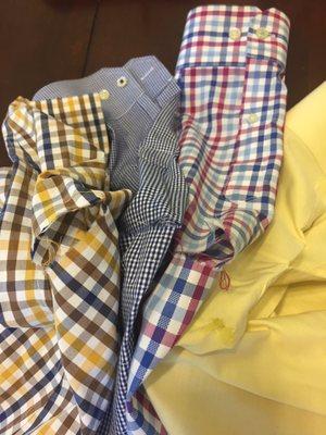 Huge rip on men's shirt sleeves - never happened at other cleaners. Owner accused a customer instead of trying to help - never again!!