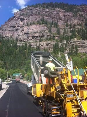 Road paving in Ouray