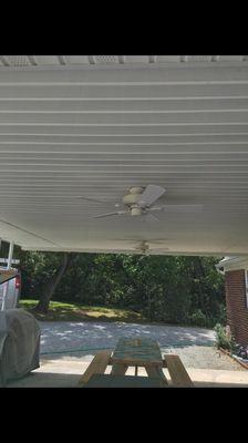 Install outdoor ceiling fan.