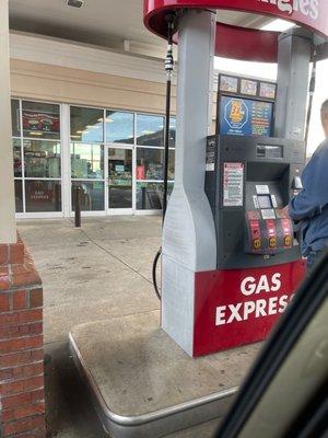 Gas Pump and Entrance