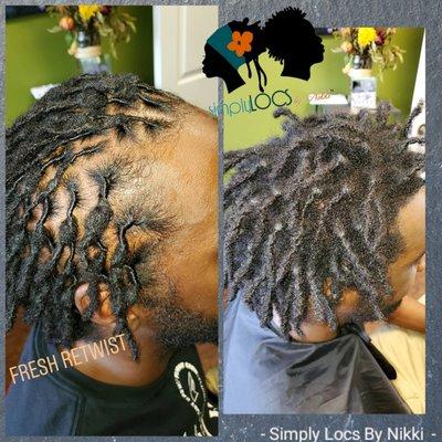 Traditional Locs - fresh retwist