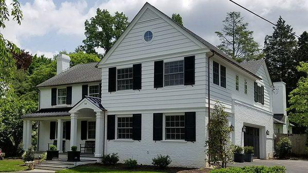 Pine clapboard siding install by the siding installation professionals at Daniel Fair Construction located in Willow Grove, PA 19090.