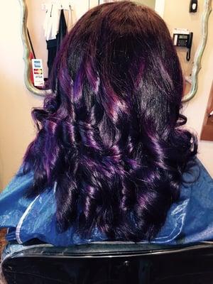 Beautiful Purple Highlights!