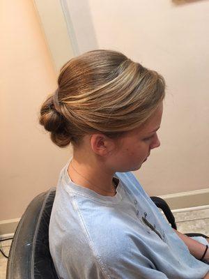 Graduation updo