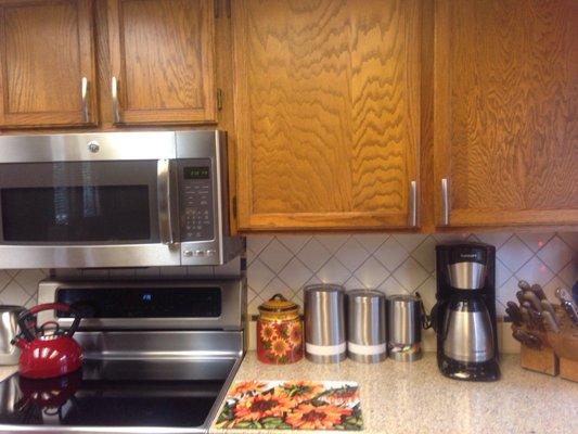 Refinished 36 year old kitchen cabinets!