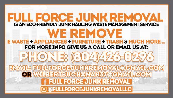 Give us a call, let us provide a solution to your junk problem!!