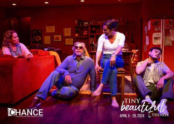 "Tiny Beautiful Things" at Chance Theater. Playing April 5-28, 2024