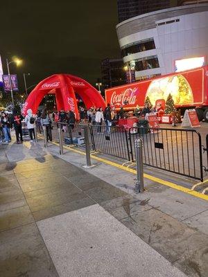 Pictures with Santa..Free coke