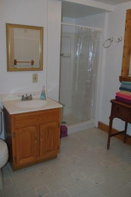 The second full bathroom in the three bedroom suite.