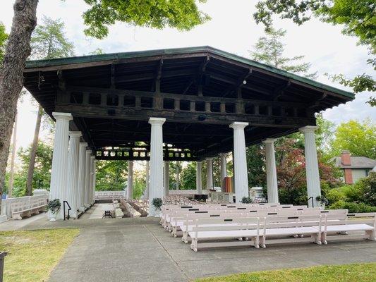 Various open air amphitheater's for talks and music