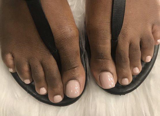 Acrylic on big toes & gel polish