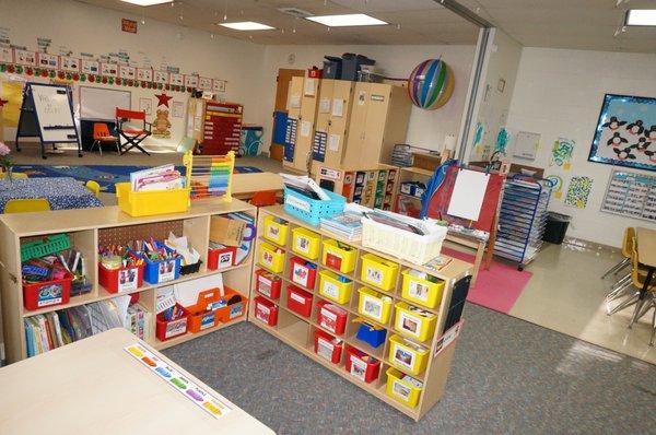 Children have access to lots of materials for writing, science, and art exploration at Good Shepherd Lutheran Preschool.