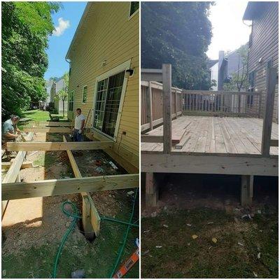 New Deck Build Before And After  !