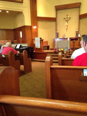 Interior of the new church.