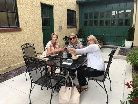 Friends enjoying a nice glass of wine!!