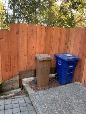 Retaining wall and fence repair.