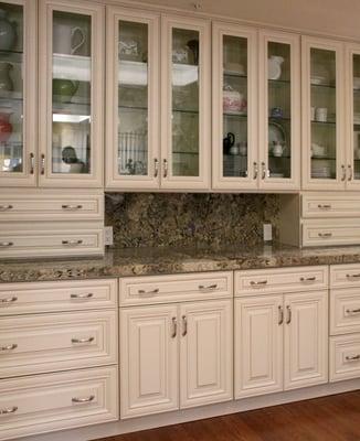 Our Creme Maple Glaze Cabinets.