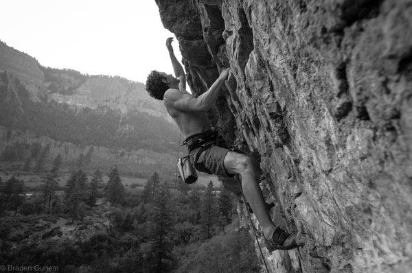 Climbing on the golf wall dear Durango, Colorado.