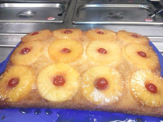 Our pineapple upside-down cake .