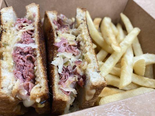 Reuben and French fries