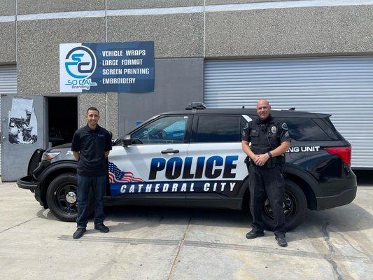 3m vinyl wrap laid with ceramic coating protection for Cathedral City Police dept.