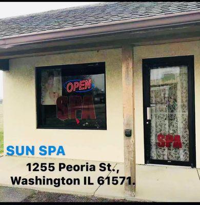 Sun Spa Call:309-550-1423 1255 Peoria st. Washington IL 61571