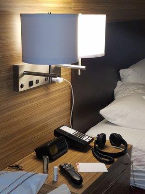 suite: rechargeable nightstand area