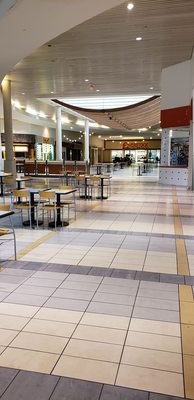 Empty food court on a Tuesday afternoon