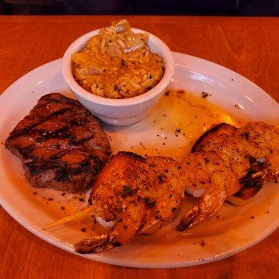 Filet mignon with shrimp combo.