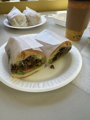 Steak and cheese sandwich