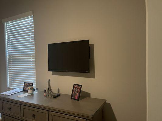 Guest room paint and tv mount!