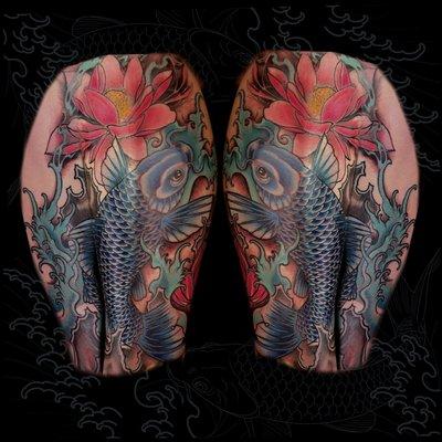 Koi fish leg sleeve two sessions