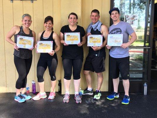 1st place team in Powerfit's weightloss challenge