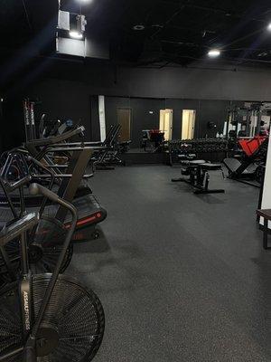 That's the Cardio area which is equipped with two treadmill, two bikes, two skies and two roller.