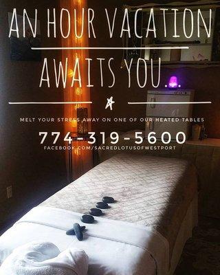 When you can't book a week vacation, try a mini vacation on our table!