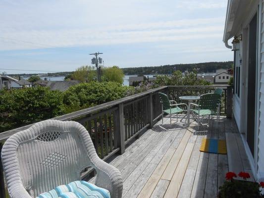 Private deck on the Harbor View Room