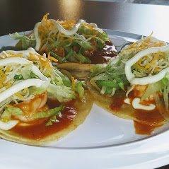 SHRIMP TACOS IN OUR DIABLA SAUCE