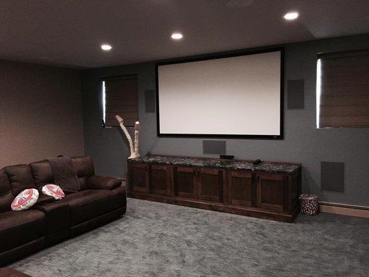 Home theater system with projector