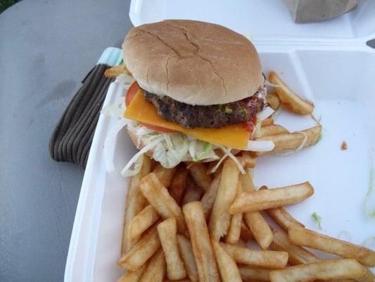 cheeseburger  fries