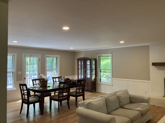 After scrapping popcorn ceiling off and painting ceiling and walls