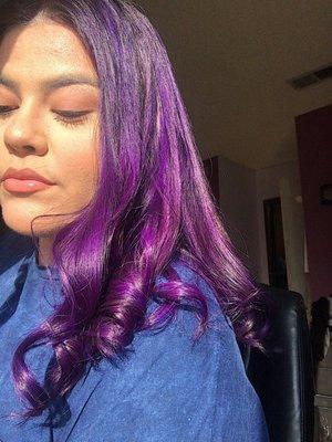 purple hair done by Delia !!  s/o to her , I love it and will for sure be back!